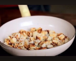 bread fry Caesar salad recipe