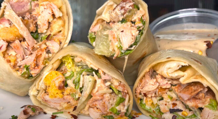 Chicken Caesar salad wrap recipe